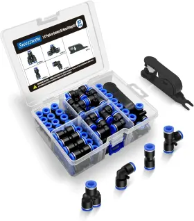 751314453289 SWEEZWON Push Connect Air Hose Fittings Kit