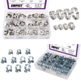 B09XF8F7HQ SWPEET Single Ear Hose Zinc Mini Clamp Kit