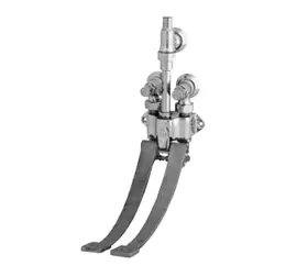 B-0504-03 TS BRASS Double Pedal Valve Wall Inlets Centers Key
