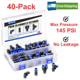 PU40 TAILONZ PNEUMATIC Push Connect Fittings Air Kit