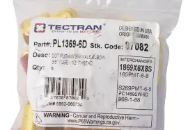 PL1369-6D TECTRAN Dot Push Swivel Male Elbow Tube Thread