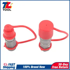 Tool Library Tl7338694 3/8 Inch Flat Face Hydraulic Quick Coupler Double Shut-off Npt Set