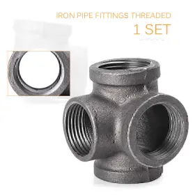 550724498596 TWOAGAIN Outlet Tee Iron Pipe Fittings Water #2