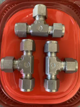 SS-6-DTTT-6 TYLOK Union Tee Od Tube Swagelock Nut Ferrule