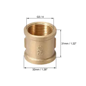 041814112305 UXCELL Cast Pipe Fittings Coupling Female Thread #2
