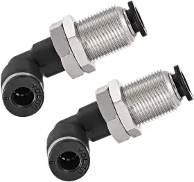 19090500 UXCELL End Tube Push Lock Elbows Bulkhead Union Air