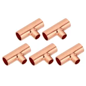640283546170 UXCELL Reducing Tee Copper Fitting Pipe Tube