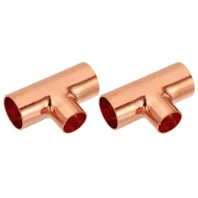 640283546668 UXCELL Reducing Tee Copper Fitting Pipe Tube