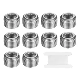 676766653233 UXCELL Steel Pipe Plug Bsp Male Hex Internal