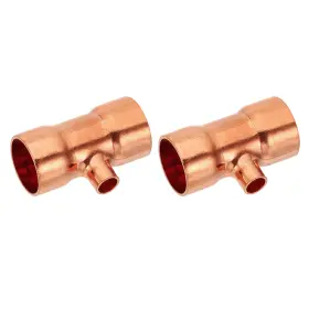 678202617656 UXCELL Reducing Tee Copper Fitting Pure