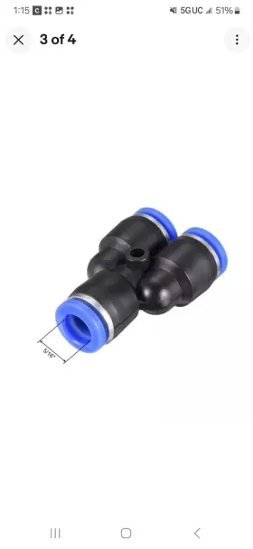 714998564931 UXCELL Connect Splitter Push Tube Fittings Od