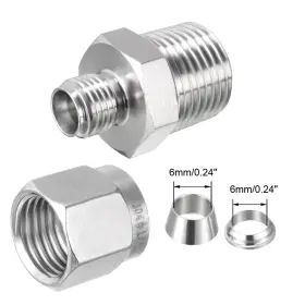714998809582 UXCELL Compression Tube Fitting Npt Male Od #2