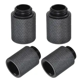 Uxcell 747709009629 4pcs Male To Female Extender Fitting G1/4 X 20mm For Water Cooling System Black