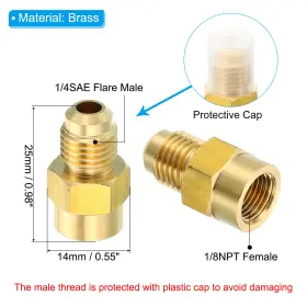 767153424632 UXCELL Flare Male Female Tube Fitting #2