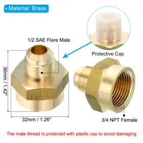 767153424885 UXCELL Flare Male Female Tube Fitting #2