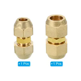 767153425370 UXCELL Pipe Extension Joint Connector Set Copper #3