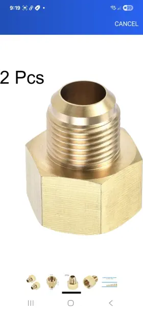 767153637414 UXCELL Female Flare Male Connector Adapter