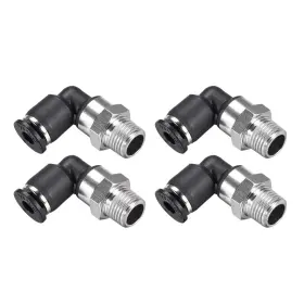 A19090300UX0725 UXCELL Push Connect Tube Fitting Male Elbow