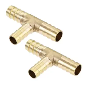 A21011300UX0076 UXCELL Reducing Barb Hose Fitting Tee Pipe