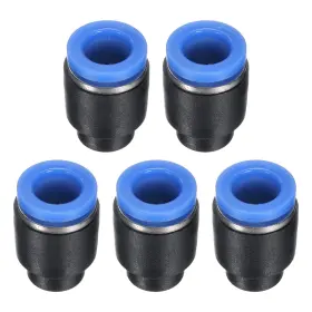 Uxcell A25040500ux0176 5pcs 5/16 Inch 8mm Tube Od Push-to-connect Fittings Black