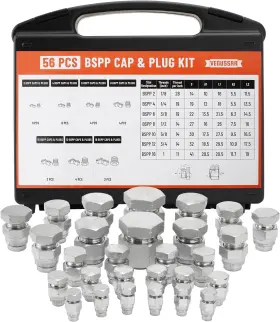 726347595480 VENUSSAR Bspp Cap Plug Hydraulic Galvanized Kit