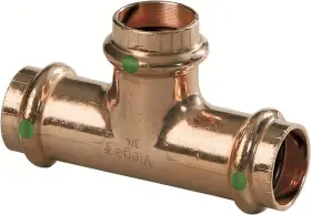 15538 VIEGA Propress Copper Reducing Tee Press Connection