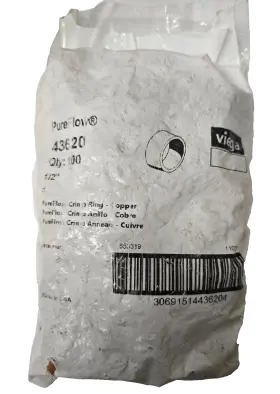 46320 VIEGA Pack Pureflow Pex Crimp Rings Copper