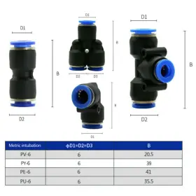 I020-A034 VIPJQ Od Pneumatic Push Connector Set Air Line #3