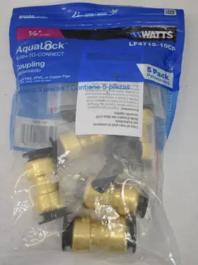 LF4715-10CP WATTS Aqualock Push Connect Couplings Pack