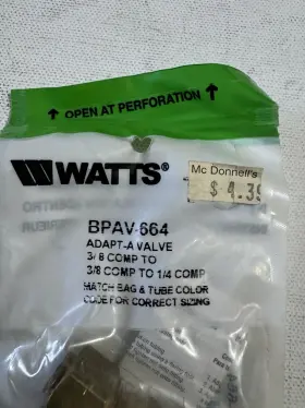 PBAV-664 WATTS Compression Adapt Valve #2