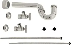 D1538L-07 WESTBRASS Pedestal Sink Lavatory Supply Line Trap