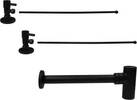 NM2BP-07 WESTBRASS Pedestal Sink Lavatory Supply Line Qubic