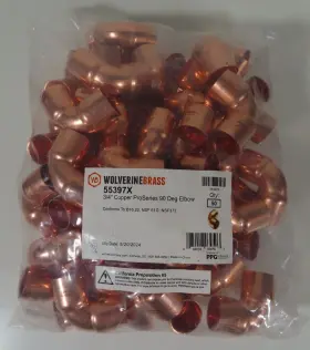55397X WOLVERINE BRASS Ftg Copper Proseries Deg Elbow