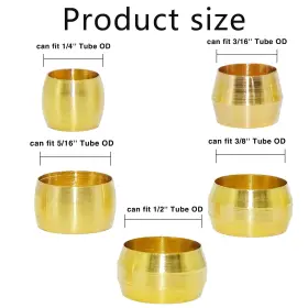 699961921457 XMUCTECH Compression Fitting Ferrule Sleeve Od #3