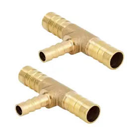627145144051 YOEBOR Metalwork Reducing Hose Barb Tee Barbed