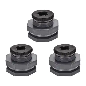 Zaplyte 614553443131 3 Sets Bulkhead Tank Adapter With Plug Fitting G1/2 Thread