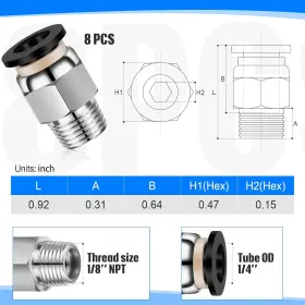 313031335349 ZHENGMY Push Connect Tube Fittings Od Npt Male #3