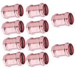(10pcs) Ez-fluid Copper Press Fittings 1/2" Coupling With Stop Zero Lead,prop.... Fixed Price $40.31.
