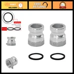 2 Pcs Aluminum Cam And Groove Hose Fitting, Plug X Npt Female + Gaskets (2"). Fixed Price $35.99.