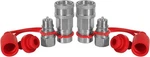 1/4" Ag Iso 5675 Hydraulic Quick Connect Pioneer Style Couplers & Red, Silver. Fixed Price $44.76.