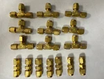 B-200-3 Swagelok Brass 1/8 Tube T's And Unions B-200-6 --- 16 Pieces -- New Nos. Fixed Price $129.00.