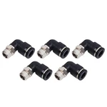 3/8'' Tube Od To 1/4'' Npt Male Thread Push Connect Fittings Elbow Black 5pcs. Fixed Price $12.99.