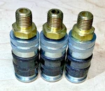 (lot Of 3) Parker Ez-mate 1/2"-14 Quick Disconnect Air Couplers, Pn Ez-501-8mp. Fixed Price $74.99.