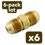 New 6-pack Lot Anderson Metals 3/8" In. Brass Flare Pipe Union 754042-06. Fixed Price $16.88.