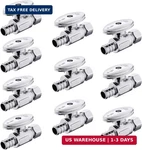 (pack Of 10) Efield 1/4 Turn Straight Stop Valve 3/8" Od Compression X 1/2" Crim. Fixed Price $56.78.