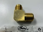 Gates G60654-0606 3/8" Brass Male Sae 45 Flare To Pipe 90 Adapter Fitting. Fixed Price $13.45.