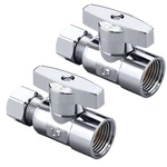 2 Pack Premium Brass Chrome Plated 3/8" Fip Female Thread X 3/8 Inch Od Compr.... Fixed Price $25.04.