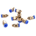 Eowpower 10 Pieces Pc4-m6 Pneumatic Straight Fitting Joint 6 Mm, Blue,copper. Fixed Price $10.10.
