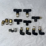 Legris 3104 Push-fit Tee Fitting, Elbows, Plugs 1/4 Plastic & Brass Connectors. Fixed Price $29.99.