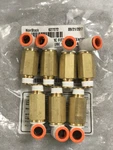 Lot Of 7 Smc Kq2w11-35as Extended Male Elbow,90 Deg,3/8 In. New In Bag. Fixed Price $75.00.